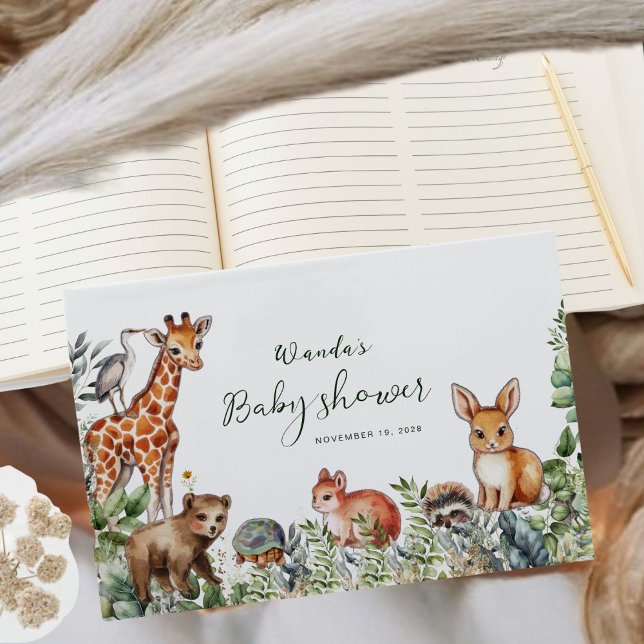 Simple Boho Woodland Baby Shower Gästböcker (Skapare uppladdad)