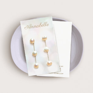 Simple Bokeh Jewelry Earring Visning Card Visitkort