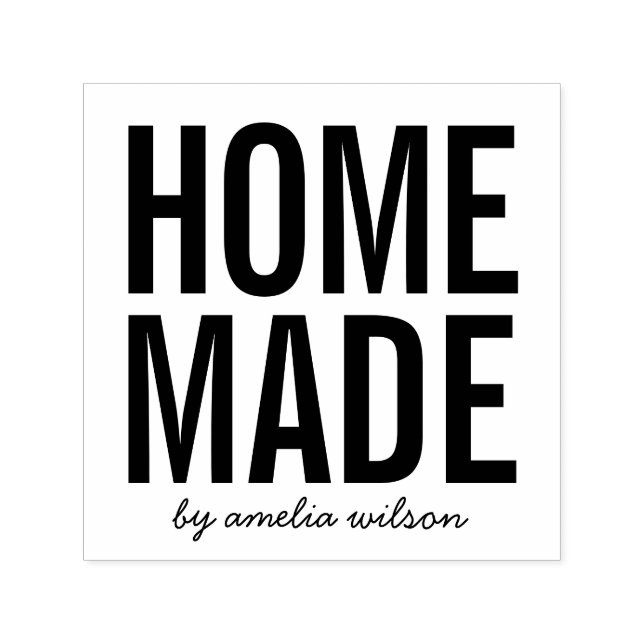 Simple Bold Personalize with Name Homemade Självfärgande Stämpel (Design)