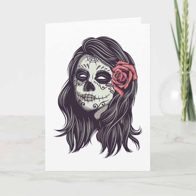Simple Boo-tiful Dia de los Muertos Greeting Card Kort (Framsida)