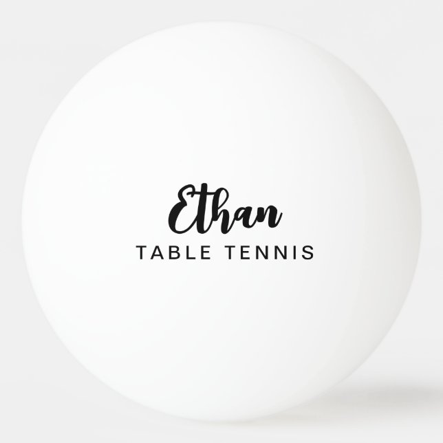Simple Bord-Tennis Script Namn Ping-Pong Ball Pingisboll (Framsidan)