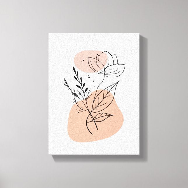 Simple Botanical Art Print – Faux Canvas Style (Framsida)