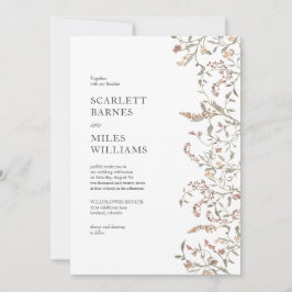 Simple Botanical Boho Bröllop Inbjudningar