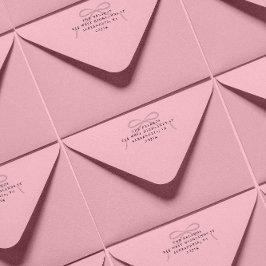 Simple Bow and Antique Serif Address Självfärgande Stämpel