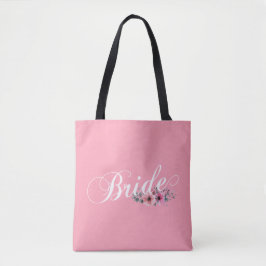Simple Bride Blommig Kalligrafi | Toteväska Tygkasse