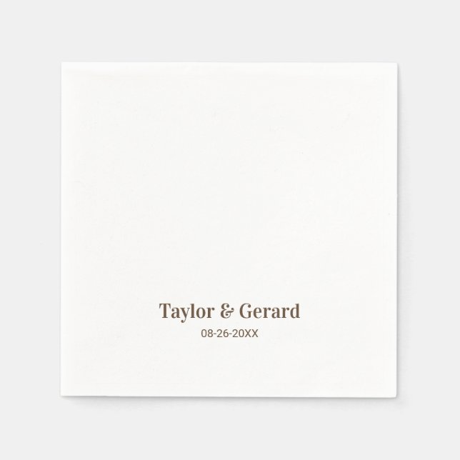 Simple Bröllop Pappersservett (Framsidan)