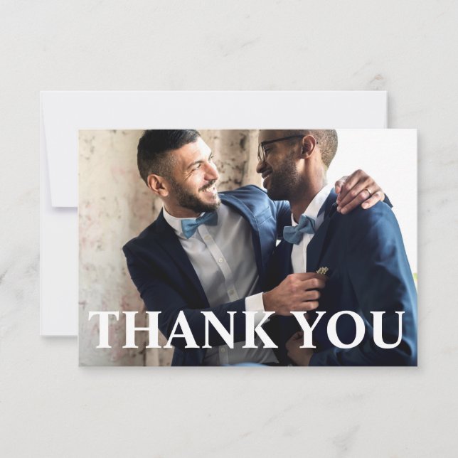 Simple Bröllop Photo Tack (Framsida)