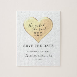 Simple Bröllop spara datum Pussel