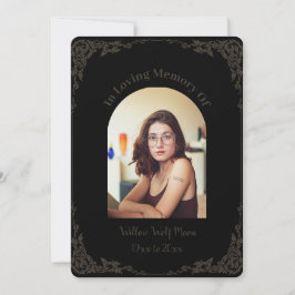 Simple Brown and Black Pagan Funeral  Inbjudningar