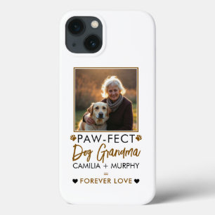 Simple Brown & Black Text Hund Grandma Photo