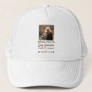 Simple Brown & Black Text Hund Grandma Photo Keps