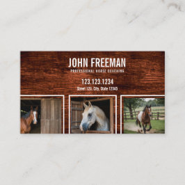 Simple Brown Horse Photos Stable and Equine Visitkort