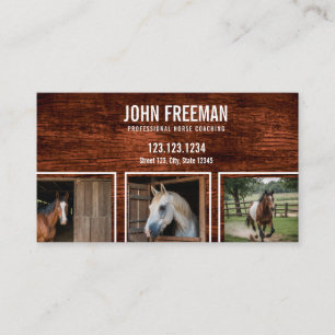 Simple Brown Horse Photos Stable and Equine Visitkort