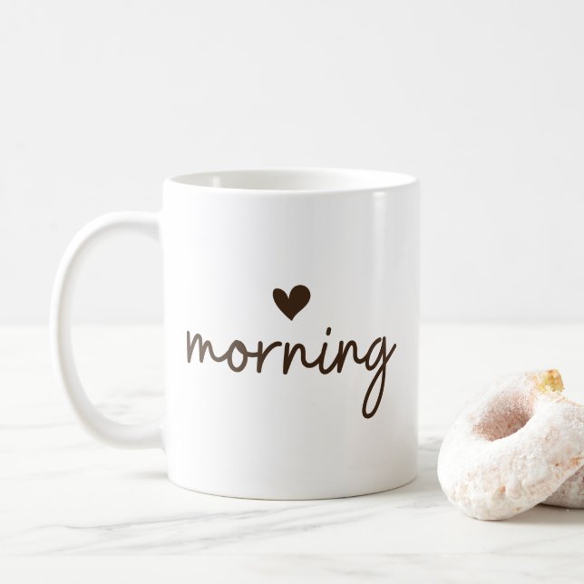 Simple Brown "Morning" Kaffemugg (Med munk)