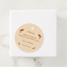 Simple Brown och Beige Customized Studenten Gåvor Etiketter
