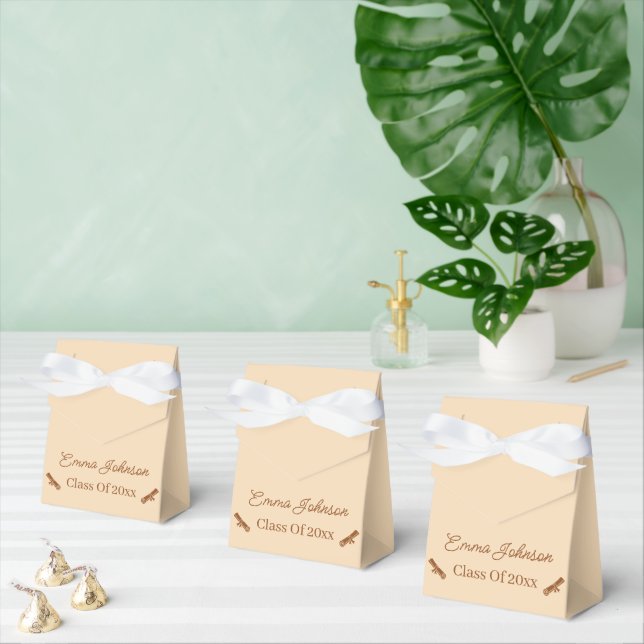 Simple Brown och Beige Customized Studenten Presentaskar (Multipel)