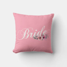Simple Brud Floral Kalligrafi | Kuddcover