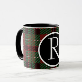 SImple buffalo plaid monogram Mugg