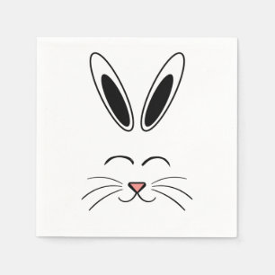 Simple Bunny ansikte Pappersservett