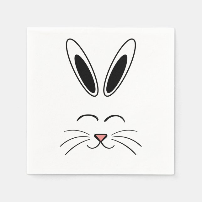 Simple Bunny ansikte Pappersservett (Framsidan)
