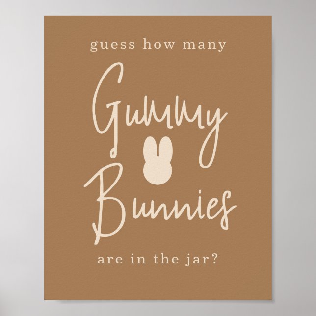 Simple Bunny Hur många gummibunnier? Poster (Framsidan)