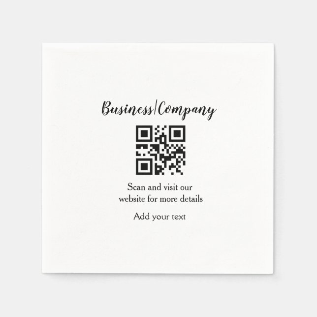 Simple business company website barcode QR add nam Pappersservett (Framsidan)