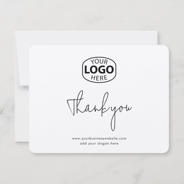 Simple Business Logo and Website Customers Tack Kort (Framsida)