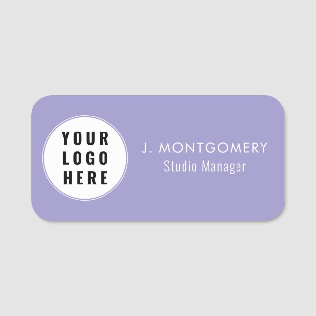 Simple Business Logo Company Employees Staff Namnbricka (Framsida)