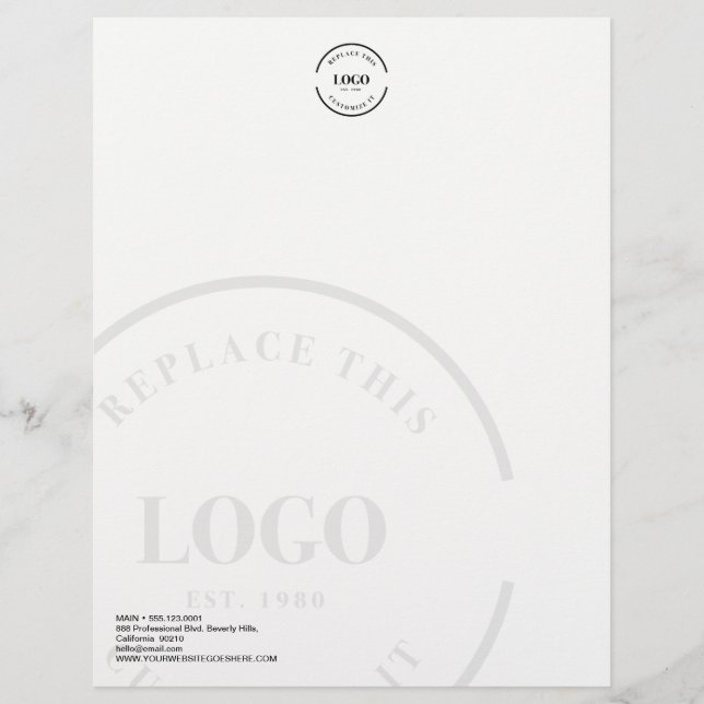 Simple business logo letterhead watermark brevhuvud (Framsida)