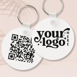 Simple Business Logo QR Code Company Promotional  Nyckelring