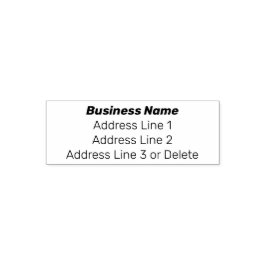 Simple Business Name and Return Address Självfärgande Stämpel