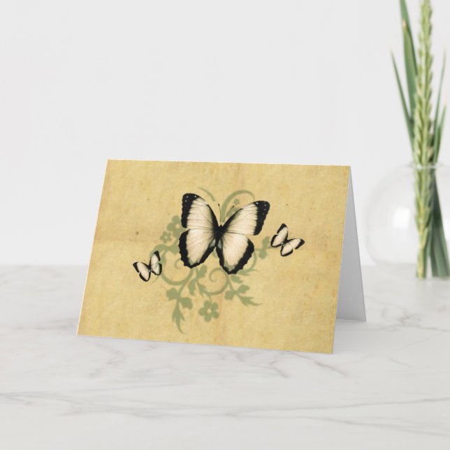 Simple Butterfly's Greeting Card Kort (Framsida)