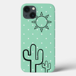 Simple Cactus Mint Grönt Dots Sommar Iphone 6 Fodr