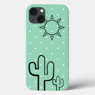 Simple Cactus Mint Grönt Dots Sommar Iphone 6 Fodr