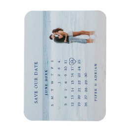 Simple Calendar Photo Bröllop spara datum Magnet