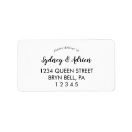 Simple Calligraphy Wedding Rsvp Address Label Adressetikett