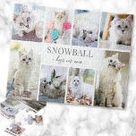 Simple Cat Pet Photo Collage Pussel<br><div class="desc">Personalized "Best Cat Ever" Jigsaw Puzzle with Photo. This simple and elegant jigsaw puzzle is a beautiful way to showcase cherished memories of your beloved pet. The design features space for a photo of your cat, with room for their name on the first line and "Best Cat Ever" on the...</div>