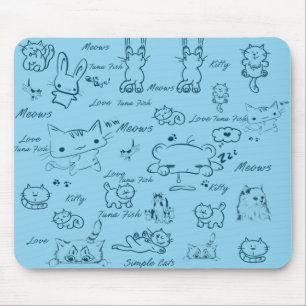 Simple Cats Mousepad Musmatta