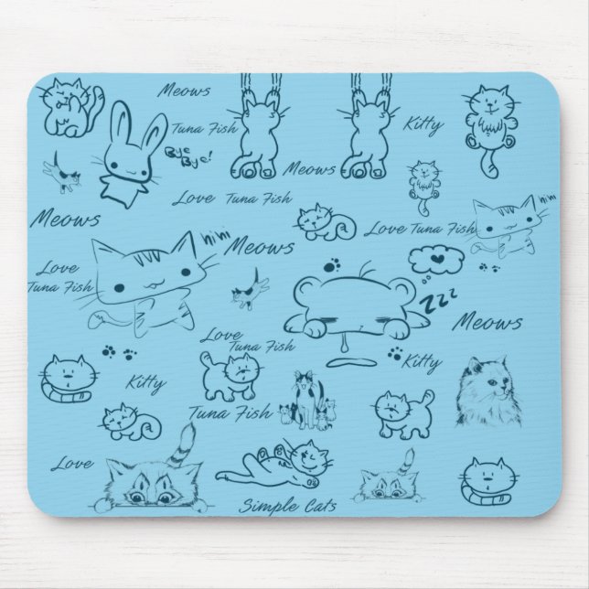 Simple Cats Mousepad Musmatta (Framsidan)