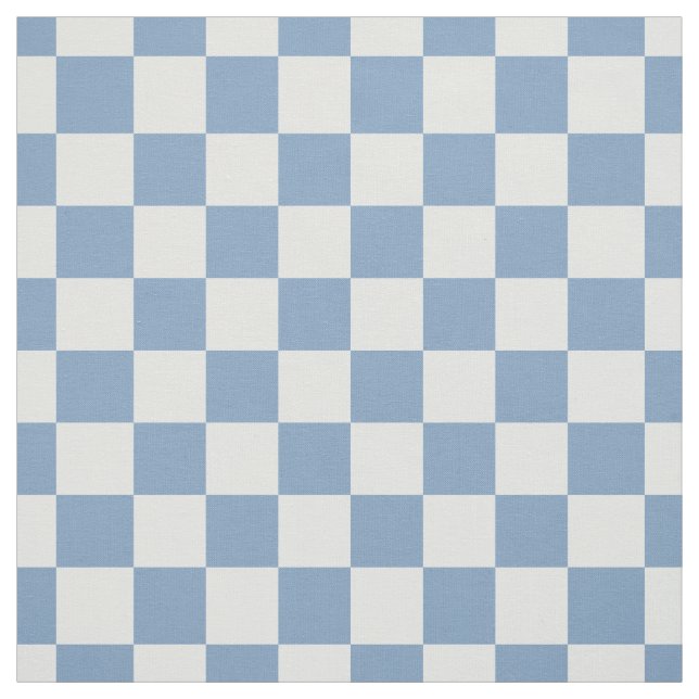 Simple Chambray Blue Gingham Check Quilting Tyg (Provkarta)