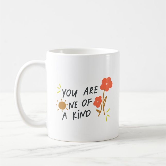 Simple Charming Playful Handwritten Cheerfull Sun Kaffemugg (Vänster)