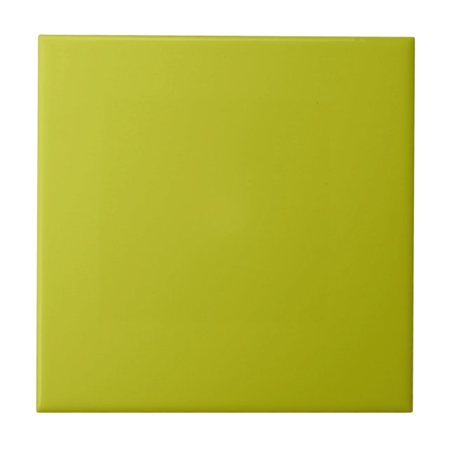 Simple Chartreuse Green Solid Plain Color Kakelplatta (Framsidan)