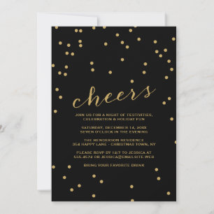 Simple Cheers Confetti-inbjudan till julfest Inbjudningar