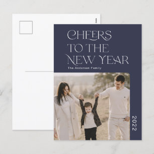 Simple Cheers till 2022 års familjefoto Helg Vykort
