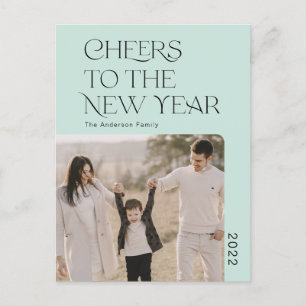 Simple Cheers till 2022 års familjefoto Po Vykort