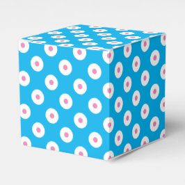 Simple & Cheery Blue-, White- och Rosa Polka-punkt Presentaskar