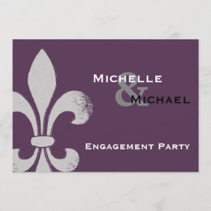 Simple Chic Fleur de Lis Party-inbjudningar Inbjudningar