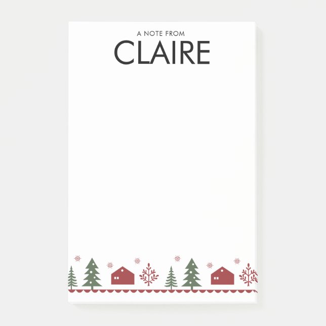 Simple Christmas Design Custom Post-it® Note Post-it Block (Framsida)