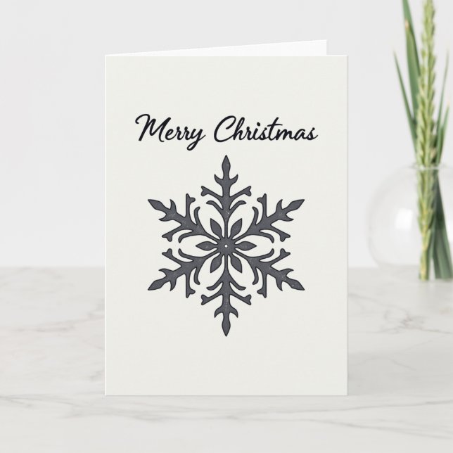 Simple Christmas Snowflake Greeting Card Kort (Framsida)
