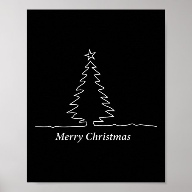Simple Christmas Tree Men, Women, Kids, Family Mat Poster (Framsidan)